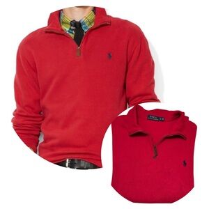 Polo Ralph Lauren Men’s Red Quarter Zip Pullover XL